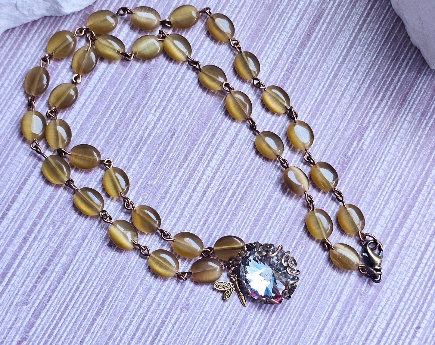 Golden Glow Swarovski Crystal Pendant Necklace