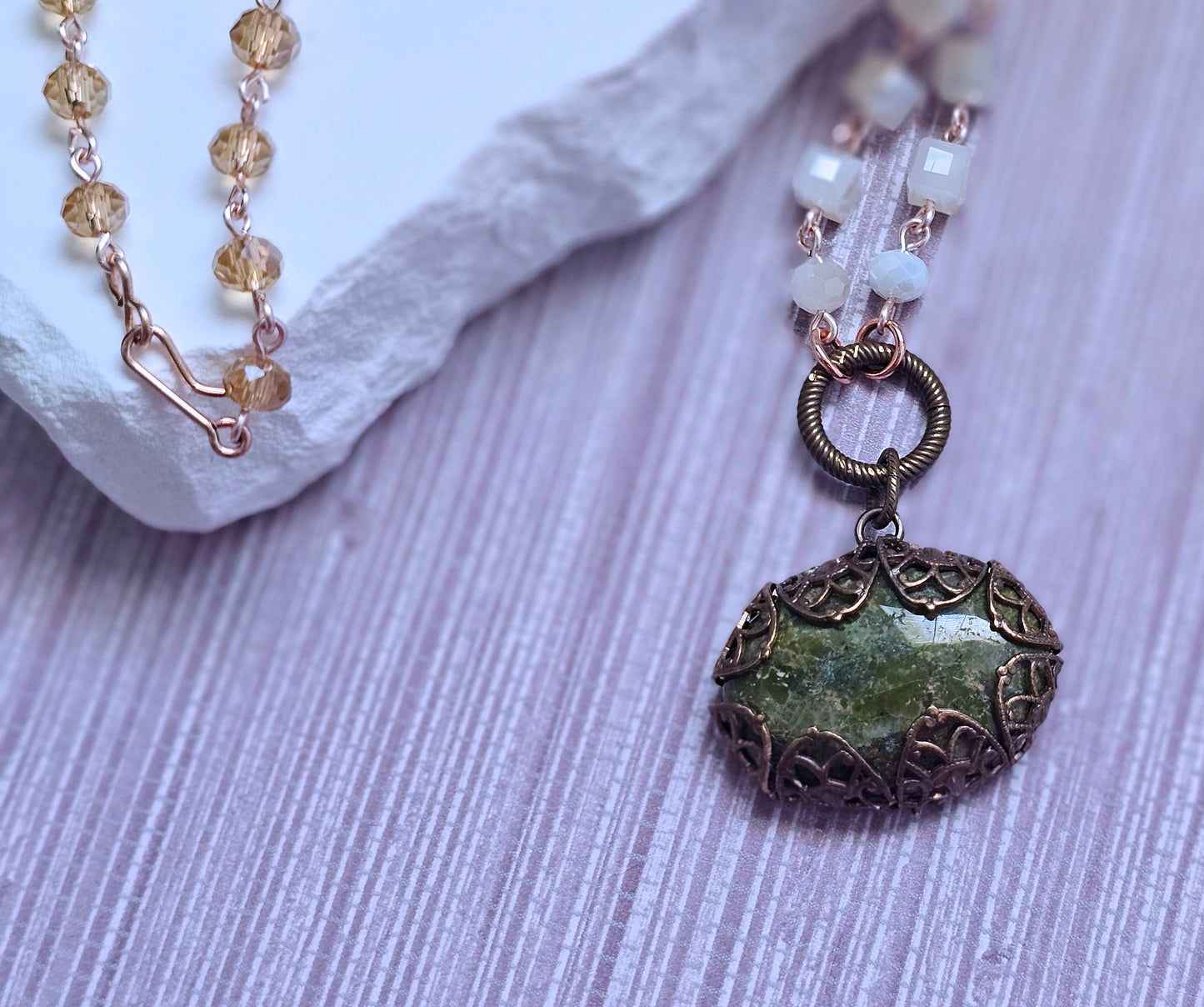 Filigree Wrapped Pendant Necklace