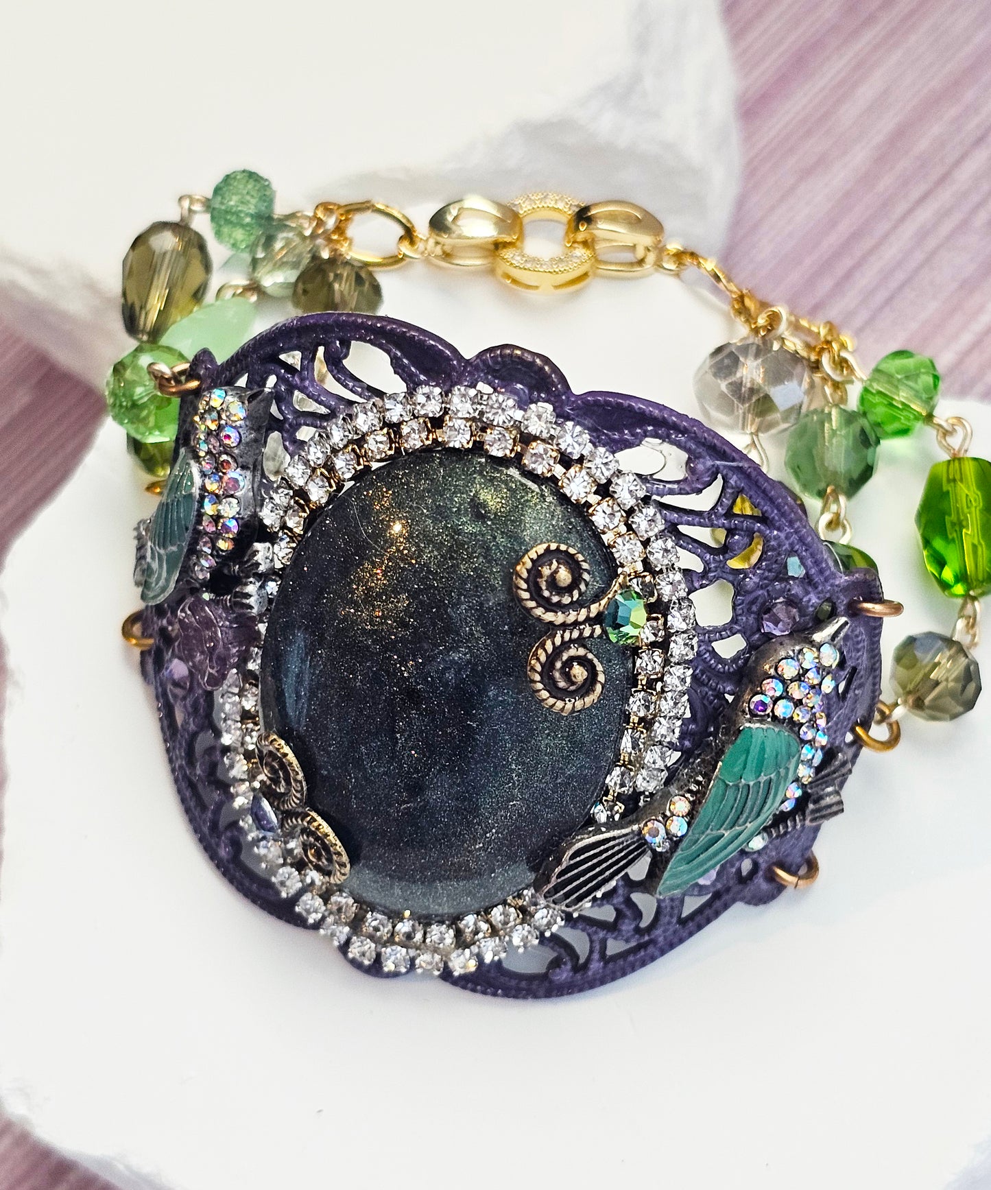 Celestial Songbird Crystal Bracelet