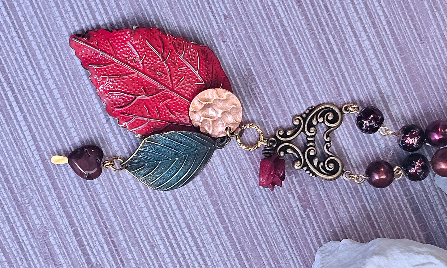 Autumn Splendor Leaf Statement Necklace
