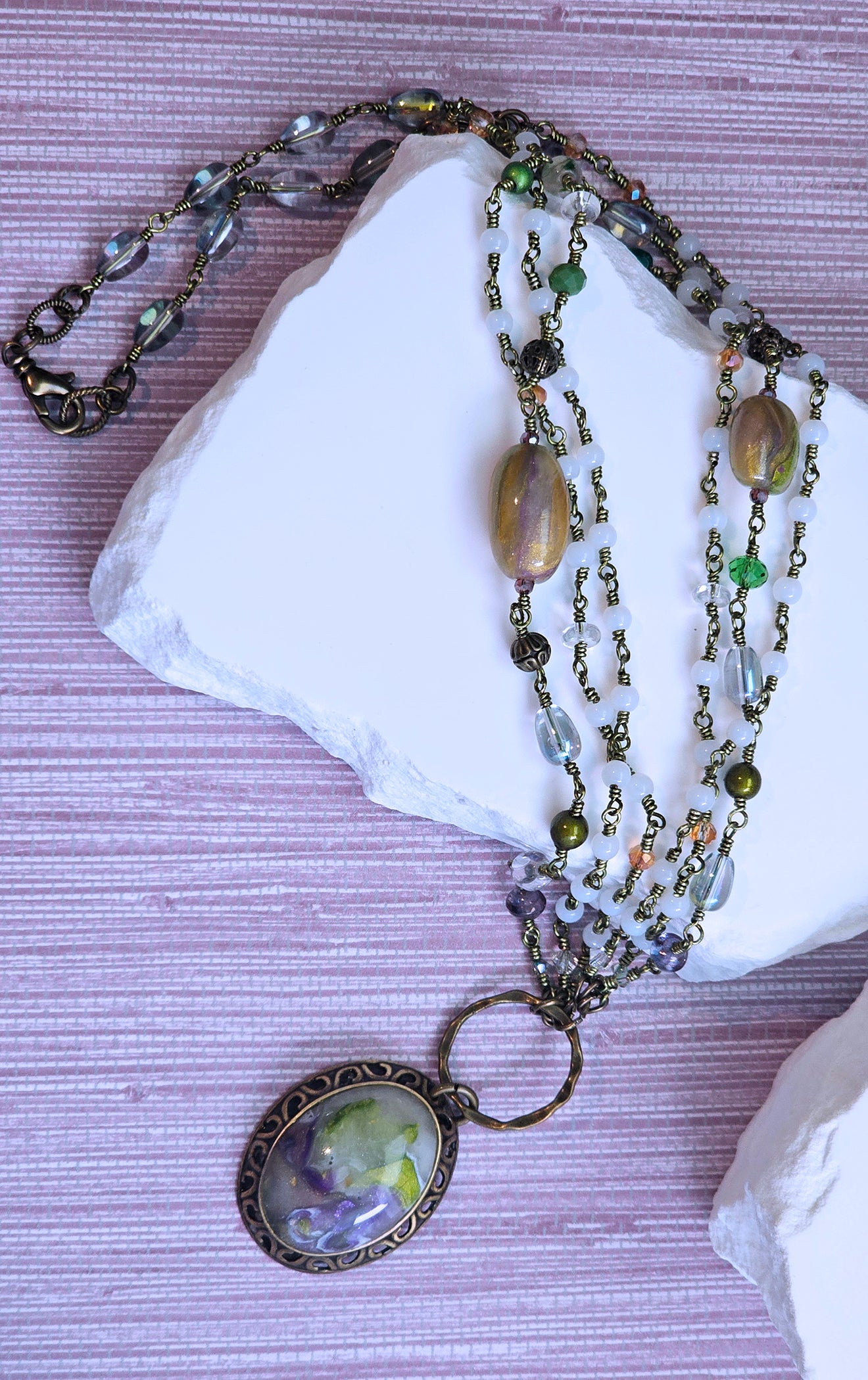 Mystic Garden Crystal Layered Necklace