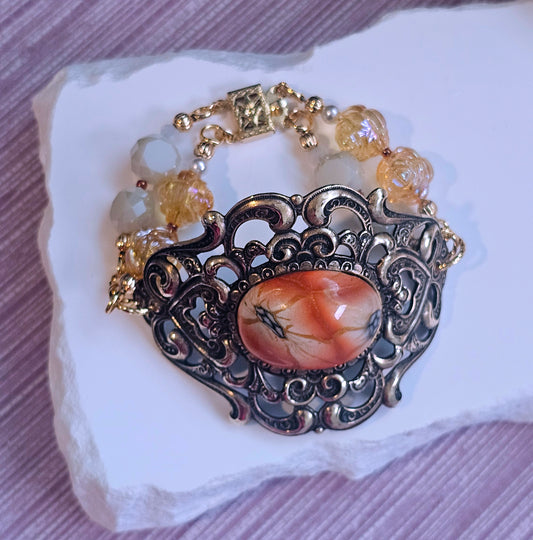 Vintage Bracelet w/Handmde Center Piece