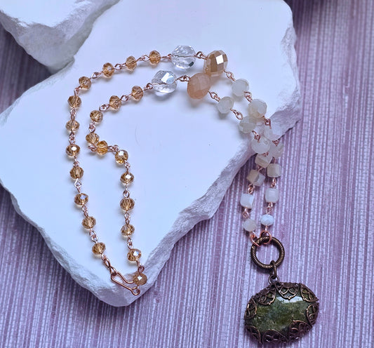 Filigree Wrapped Pendant Necklace