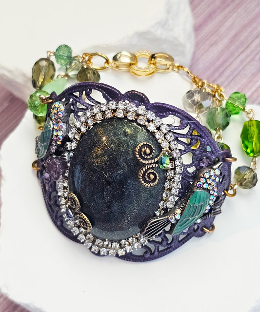 Celestial Songbird Crystal Bracelet