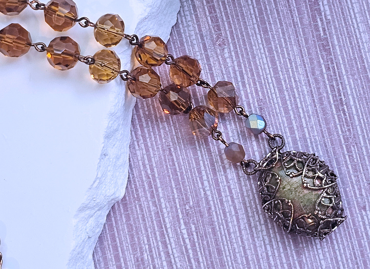 Gemstone Wrapped Necklace