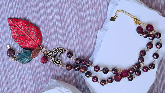 Autumn Splendor Leaf Statement Necklace