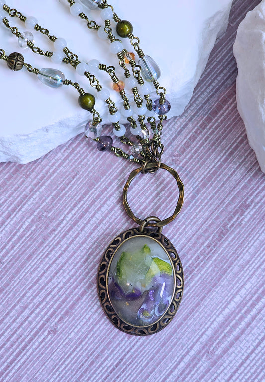 Mystic Garden Crystal Layered Necklace